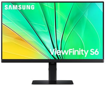Samsung ViewFinity S6 S24D600EAU S60UD Series LED-Monitor 61 cm 24 2560 x 1440 QHD @ 100 Hz IPS 350 cd/m² 1000:1 HDR10 5 ms HDMI DisplayPort Schwarz