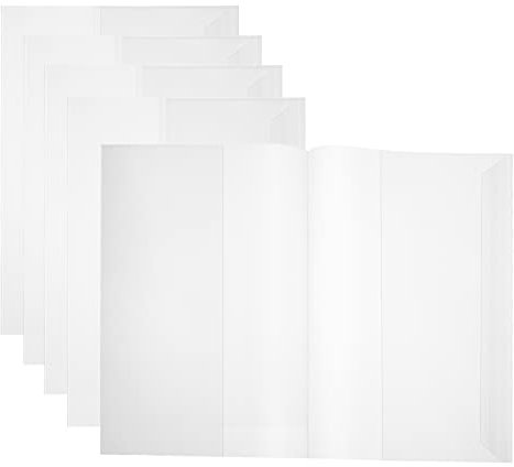Sewroro 5stücke Wiederverwendbare Buchhüllen Wasserdichte Schutzhüllen Für Lehrbücher Teiliges Transparente Buchumschläge Für Schule Und Zuhause Schützt Vor Schmutz Und Abnutzung