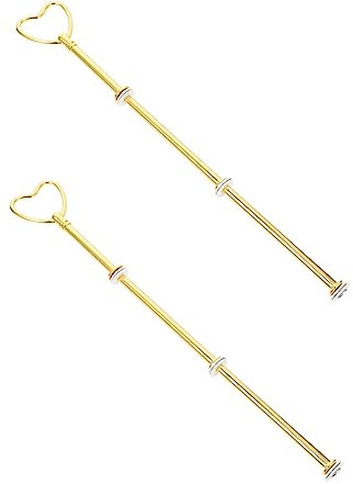 Ciieeo 2 Juegos Soporte para Pinchos Soporte Decorativo para Pasteles Estante De La Torre De La Torta Decoración De Frutas De Dulces Torre De Postres Planchar Golden 2 Piezas * 2