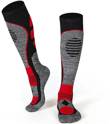 Calcetines de esquí al aire libre de invierno para mujeres y hombres, calcetines térmicos para esquí de montaña, calcetines de nieve, calcetines térmicos gruesos para snowboard, Negro L 40-43, Altoa