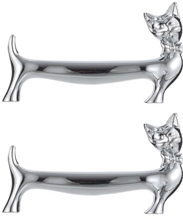ABOOFAN Soporte para Palillos Chinos 2 Piezas de Aleación Plateada Mantiene la Mesa Limpia y Estabiliza los Palillos Adecuado para Utensilios de Cocina Hogar