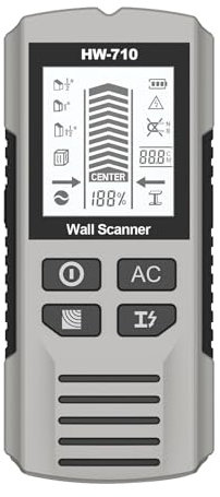 Detector de Metales y Paredes portátil Multifuncional, escáner portátil de Cables y tuberías, Pantalla LCD HD y Alarma de Audio, Detector de Vigas para detectar Metales, Cables y Madera