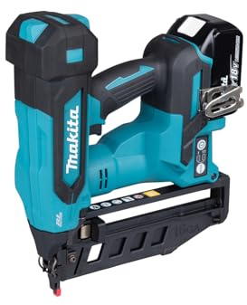 Makita DBN601RTJ 18V Li-ion LXT Brushless Finishing Nailer Complete with 2 x 5.0 Ah Batteries and Charger Supplied in a Makpac Case