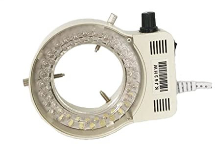 Microscope Adjustable 56 Beads LED Ring Light Illuminator Lamp for Industry Stereo Microscope(White)