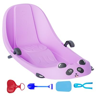 Celuicion Luge pour les tout-petits | Sports d'hiver adaptés à la famille - Luge à neige Toboggan avec frein intégré - Pour les enfants et par temps froid sur les collines couvertes de neige dans le