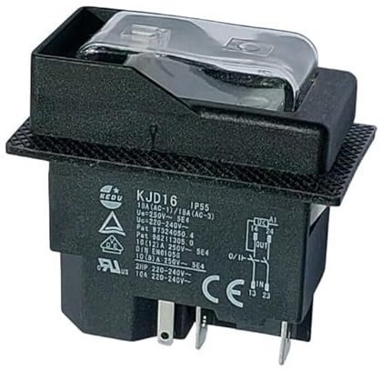 BUZE Original KEDU KJD16 Druckknopfschalter 250V 18A 5Pin Magnetschalter Überlast- und Unterspannungsschutz-Drucktastenschalter
