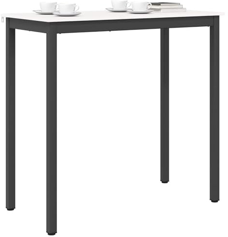 vidaXL Barbord Vit 110 x 55 x 105 cm Massiv furu