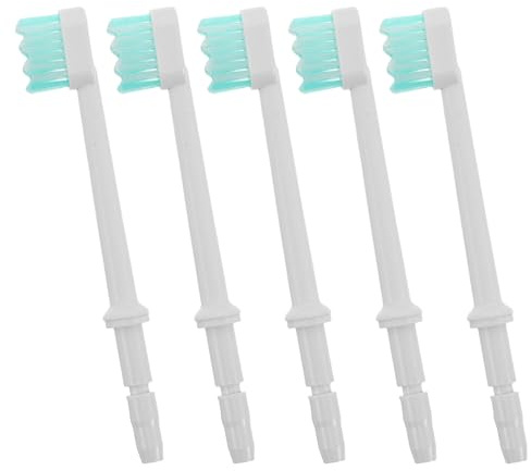 Gogogmee Lot de 5 Embouts de Brosse pour Hydropulseur Vert Carré, Têtes de Jet Dentaire Souples en Plastique, Accessoires de Soins Buccaux pour Nettoyage Interdentaire à Domicile et Voyage
