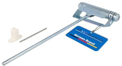 MS Beschläge Türschließer mit Stange bis 40 kg – robuster Stangenschließer aus verzinktem Stahl - einstellbare Türfeder für Innen & Außen, Nebentüren, Gartentore & Fliegengittertüren (Silber)