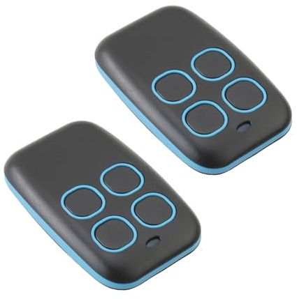2pcs Universal Garagentor Mando a Distancia 433MHz 4 en 1 con 4 botones, Rolling Code & Fixed Code, Garagentoröffner Universal, Compatible para Garagentor Türhrtor, Portor, Alarmanlage