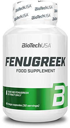 BioTechUSA Fenugrec | Extrait naturel de plante en gélules | 1500mg Extrait de graines de Fenugrec | 60 Méga Gélules
