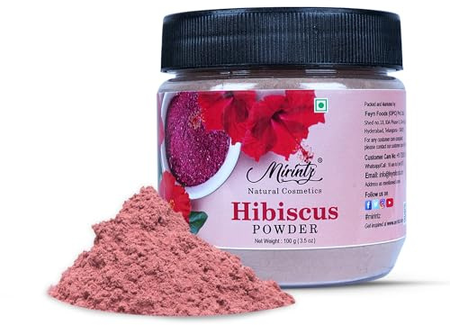 Mirintz 100% Natural Hibiscus Powder (100 gms) Dried Hibiscus Flower for Skin & Haircare Lily of the Valley Herbs for Hair Growth Hibiscus Flowers Organic for Face Mask