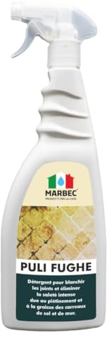 MARBEC PULI FUGHE 750ML Détergent pour blanchir les joints et éliminer la saleté intense due au piétinement et à la graisse des carreaux de sol et de mur.