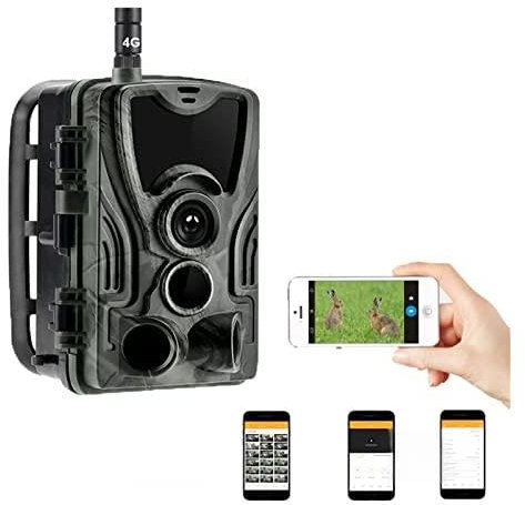 Kits de caméras de surveillance solaires, 4k Live Show App Caméra de piste de chasse service de cloulade HC801PROLI 5000 Batterie Mah Recharger 4g 30mp Surveillance de la vision nocturne Forever Power