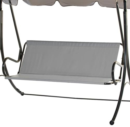 VWACBOAW Hollywoodschaukel Sitzbezug, Gartenschaukel Sitzbezug, wasserdichte 600D Oxford Gartenschaukel Sitzfläche Ersatz, für den Außenbereich 2- und 3-Sitzer. (168 * 56 * 56cm,Grau)