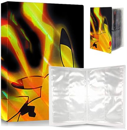 AOOTUERL Classeur Carte, Porte Carte à collectionner, Album de Cartes, Cahier Range Carte, 4 poches par page – Peut contenir 240 cartes, pour collectionner des cadeaux d'anniversaire pour garçons