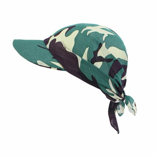 BrightGlow Pañuelo para la cabeza para mujer, gorro con visera de ala, estilo retro, gorra de béisbol, sombrero de sol, bufanda, sombrero ajustable, gorro de verano, gorra parasol, Talla única