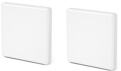 2 coperture cieche per prese da 86 x 86 mm, colore bianco, copertura per interruttore della luce, copertura in plastica, scatola da incasso per interruttori inutilizzati, copertura per prese da parete