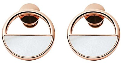 Skagen Damen-Edelstahl-Ohrringe mit Pfostenverschluss, rund