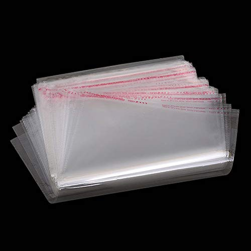 MZMing 50 Stück A4 Klar Poly Cellophantüte Selbstklebender Versiegelter Beutel Verdickung OPP Plastiktüten für Verpackung Brot Plätzchen Seife T-Shirt A4-Papier Magazin Dokumente (21,5 x 31 cm)