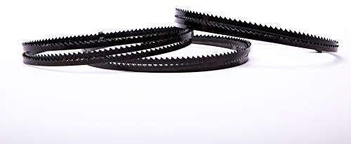 Encut - Set di 3 lame per sega a nastro, ad alte prestazioni, 1400 x 6 x 0,65 mm, 6 denti per pollice, in acciaio per sega a nastro per Einhell, Atika ecc. per legno, compensato, acciaio, plastica ecc