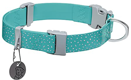 RUFFWEAR Confluence Hundehalsband, wasserdicht und geruchsresistent, verstellbares Hundehalsband, 14-20, Aurora Teal