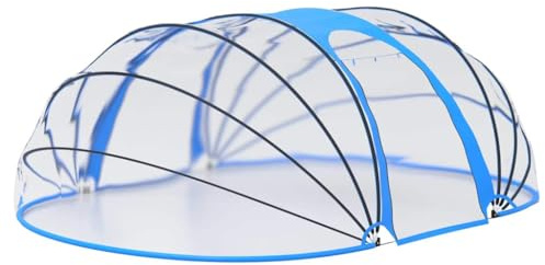 vidaXL Pool Dome Oval 530x410x205 cm - UV Protection, Quick Heating, Durable Fiberglass Construction, Ideal for Built-in or Above-Ground Swimming Pools