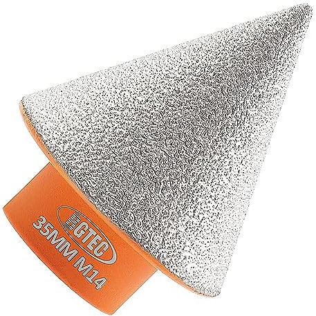 BGTEC Punta Diamantata per Smussare, 35 mm con Filettatura M14 per fori Esistenti, Allargamento, Sagomatura, Rifilatura, Piastrelle, Marmo, Granito, Ceramica, Punte da Trapano Svasate