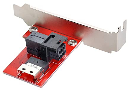 NFHK PCI-Express 4.0 Slimline SAS SFF-8654 to HD SFF-8643 PCBA Female Adapter With Bracket