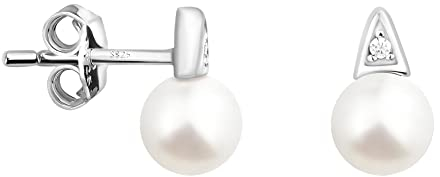 SOFIA MILANI - Damen Ohrringe 925 Silber - mit Zirkonia Steinen - Perlen Ohrstecker - E1964