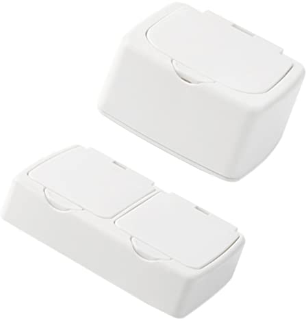 Ciieeo 2stücke Wattestäbchenspender Und Schreibtischbehälter Aus Kunststoff Transparentes Design Zur Aufbewahrung Von Kleinen Bürobedarfsartikeln Und Gadget-etui