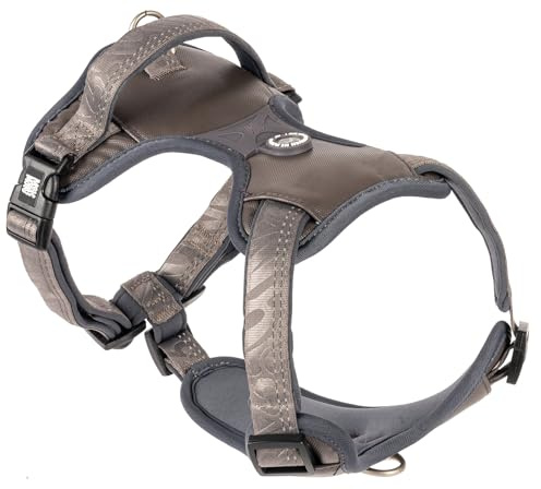 Max & Molly Sport Hundegeschirr Sehr Grosse Hunde mit Gotcha! Smart ID Sicherheitsanhänger, Matrix 2.0 Stein/XL, Geschirr Hund Gepolstert & Reflektierend - Komfort für deinen treuen Begleiter