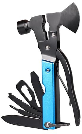 Geschenke für Männer Weihnachten, 15 in 1 Multitool Gadgets für Papa Geburtstagsgeschenk Adventskalender Füllung, Vatertagsgeschenk Weihnachtsgeschenke für Männer, Camping Zubehör (Blau)