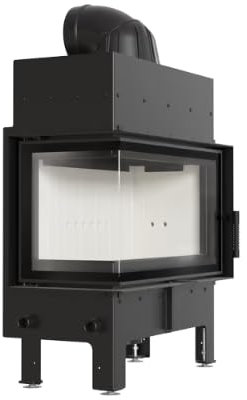 Bricosol Chimenea de leña de acero FLOKI M izquierdo 10 kW Ø 200