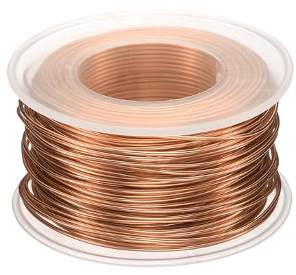 sourcing map Rollo de alambre de entrenamiento de aluminio anodizado para bonsái, calibre de 1.5 mm, 98 pies de longitud, alambre flexible para árbol bonsái para jardín, horticultura, paisaje,