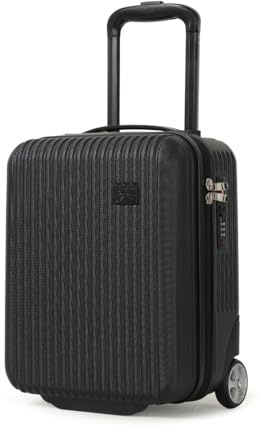 CabinFly Cruisair Ryanair 40 x 30 x 20 cm Koffer, Wizzair Untersitz Handgepäck Transavia Kabinentrolley Vueling (Schwarz, 40x30x20cm)