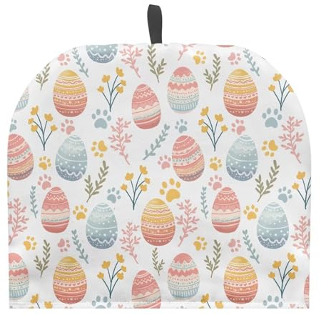 Qehuruxo Easter Eggs Tea Cozy for Teapot Kitchen Accessories Portable Foldable Tea Cozy Cover Home Decorative Tea Pot Cozy Insulate Tea Pot Protector with Top Handle