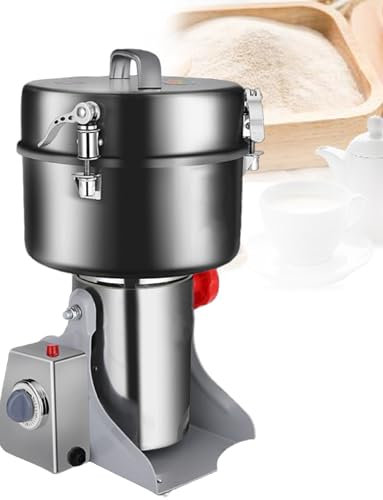 Molinillo de Especias eléctrico de 800 g, de Acero Inoxidable, 28000 RPM, de Alta Velocidad, con protección contra sobrecargas y Temporizador, for Especias, Hierbas
