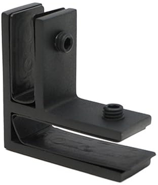 Pince à Verre pour Garde-Corps, Support en Acier Inoxydable Noir 304 pour Verre d'une éPaisseur De 10 à 12 Mm (0,39 à 0,47 Po),1 pcs,90 Degree