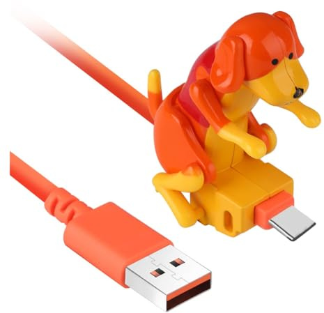 Agmoctz Humping Dog USB-C Charging Cable Funny Fast Charger Novel Phone Accessory & Stress Relief Toy