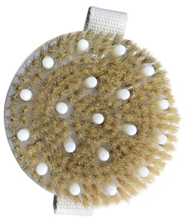 DECOMELODY Cepillo De Baño Redondo Para Masaje Cepillo Seco Exfoliante Corporal De Masaje Redondo Uso Ducha o Baño