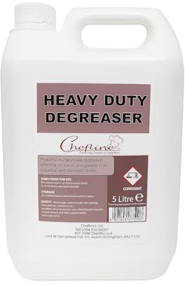 Chefline 5L Professional Heavy Duty Degreaser Removes Grease & Grime, Suitable For Floors, Walls, Machinery, Tools & Industrial Equipment and etc.