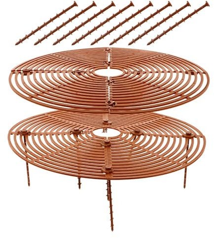 Angoily Set 2 Pezzi Coprivaso per Piante da Giardino in Plastica Protezione Rete Traforata per Vasi Rotondi di Medie Dimensioni per Balconi e Aiuole Antipet e Antiscavo per e Animali
