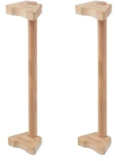 Poids Musculation 1 paire de supports barre pompes en bois for salle sport, planche fitness, exercice poirier, parallèle(50CM-Bearing 500KG)