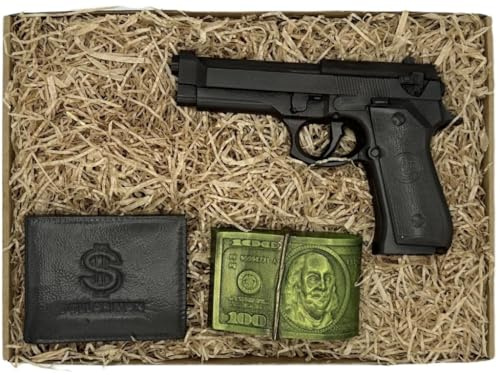 Schokolade Geschenkset für Mafia-Fans – Lustige Geschenkidee mit Pistole & Geld für Männer