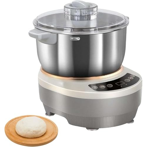 EXSHUING Amasadora Eléctrica Para Panificación, Amasadora Automática Con Función De Levado, Opciones De 5 L/5.3 Qt Y 7 L/7.4 Qt, Panel Táctil Y Recipiente Extraíble, Para Masa Madre Y Pizza(7L)