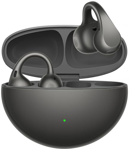 OPPO Enco Clip2 öppna öronhörlurar, Dynaudio ljud, dubbla drivrutiner, benledningssamtal, Bluetooth 6.1, AI-översättning, 40 h batteri, IP55 vattentålig, grå