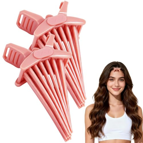 2 piezas Rosa pinza para dar volumen al cabello para levantar las raíces al instante, pinza de 13 pines para hombres y mujeres, peines portátiles para levantar la coronilla, herramienta