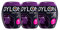 New Dylon Maschinenfärbemittel, 350 g, Dunkelviolett, 3 Stück