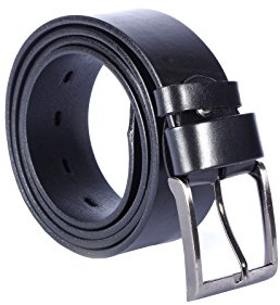 Kabber Cintura Femminile in Pelle da Donna – Vera Pelle di Qualità Tinta Naturale Vegetale – Fatta in Europa – Diversi Colori e Taglie – 4cm Larghezza (118 - Nero / 115 cm)